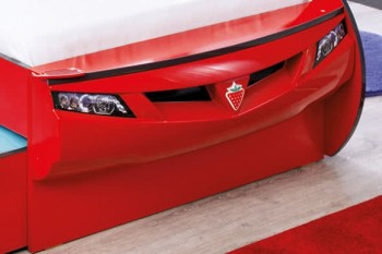 CARBED Кровать-машина Coupe с выдвижной кроватью Red 20.03.1306.00 в Барабинске - barabinsk.mebel54.com | фото