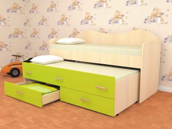 Кровать детская Нимфа двухместная 2.0 Венге/Дуб молочный в Барабинске - barabinsk.mebel54.com | фото