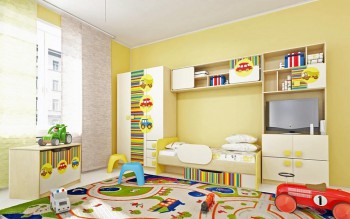 Детская комната Клаксон (Бежевый/корпус Клен) в Барабинске - barabinsk.mebel54.com | фото