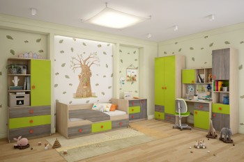 Детская комната Пуговка в Барабинске - barabinsk.mebel54.com | фото