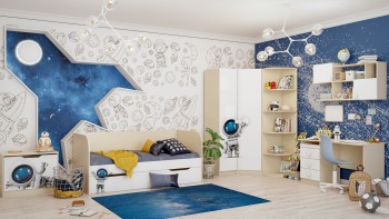 Детская комната Санни (Белый/корпус Клен) в Барабинске - barabinsk.mebel54.com | фото