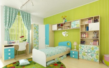 Детская комната Твит (Белый/Зеленый/корпус Клен) в Барабинске - barabinsk.mebel54.com | фото