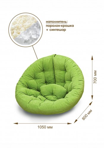 Кресло для отдыха "Форест" (велюр текстура лайм)/осн. в Барабинске - barabinsk.mebel54.com | фото