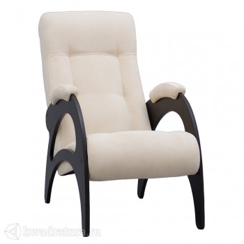 Кресло для отдыха Неаполь Модель 9 без лозы (Венге-эмаль/Ткань Ваниль Verona Vanilla) в Барабинске - barabinsk.mebel54.com | фото