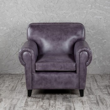 Кресло кожаное Элегант (Фиолетовый) в Барабинске - barabinsk.mebel54.com | фото
