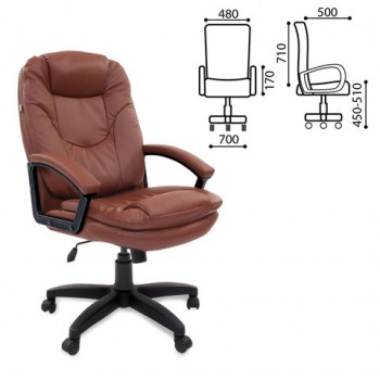 Кресло офисное BRABIX Trend EX-568 (коричневый) в Барабинске - barabinsk.mebel54.com | фото