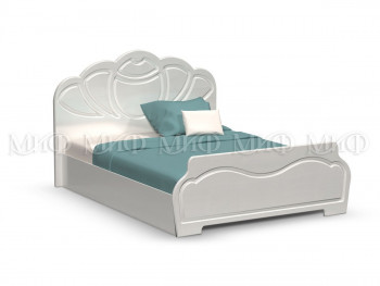 Кровать 1,4м Гармония (Белый/Белый глянец) в Барабинске - barabinsk.mebel54.com | фото