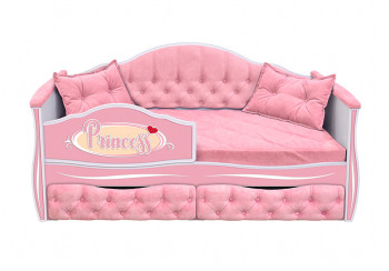 Кровать 160 серии Иллюзия 2 ящика 15 Бледно-розовый (подушки) в Барабинске - barabinsk.mebel54.com | фото