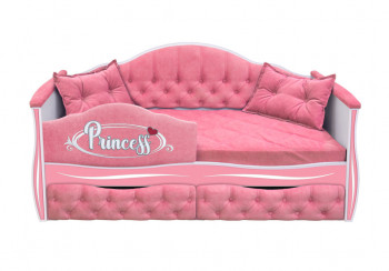Кровать 160 серии Иллюзия 2 ящика 36 Розовый (мягкий бортик/подушки) в Барабинске - barabinsk.mebel54.com | фото