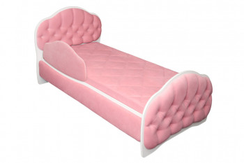 Кровать 170 Гармония 36 Светло-розовый (мягкий бортик) в Барабинске - barabinsk.mebel54.com | фото