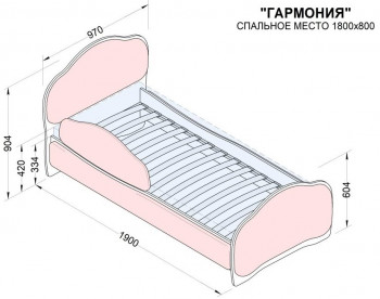 Кровать 180 Гармония 31 Светло-сиреневый (мягкий бортик) в Барабинске - barabinsk.mebel54.com | фото