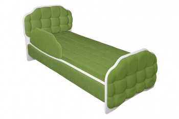 Кровать 190 Атлет Lux 76 Зелёный (мягкий бортик) в Барабинске - barabinsk.mebel54.com | фото