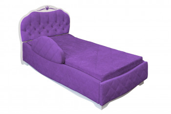 Кровать 190 Гармония Lux 32 Фиолетовый (мягкий бортик) в Барабинске - barabinsk.mebel54.com | фото