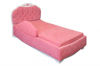 Кровать 190 Гармония Lux 36 Розовый (мягкий бортик) в Барабинске - barabinsk.mebel54.com | фото