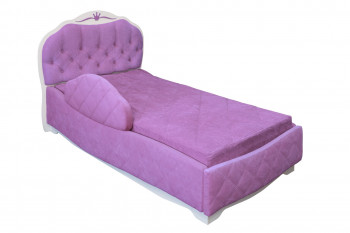 Кровать 190 Гармония Lux 67 Светло-фиолетовый (мягкий бортик) в Барабинске - barabinsk.mebel54.com | фото