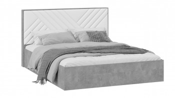 Кровать без ПМ «Хилтон» Тип 1 Ателье светлый/Белый в Барабинске - barabinsk.mebel54.com | фото