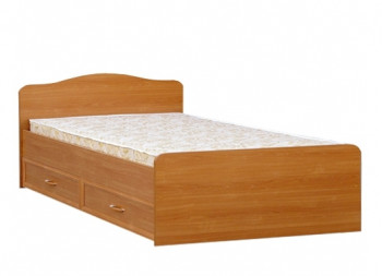 Кровать двойная с ящиками 1400-1 без матраса (круглые спинки) Вишня Оксфорд в Барабинске - barabinsk.mebel54.com | фото