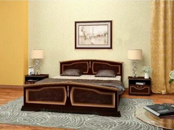 Кровать Елена из массива сосны 1200*2000 Орех в Барабинске - barabinsk.mebel54.com | фото