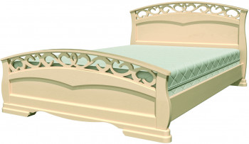 Кровать Грация-1 из массива сосны 1600*2000 Белый античный в Барабинске - barabinsk.mebel54.com | фото