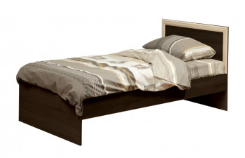 Кровать одинарная 21.55 (шир. 900) с настилом (венге/профиль дуб линдберг)/осн. в Барабинске - barabinsk.mebel54.com | фото