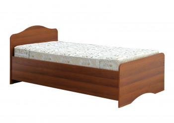 Кровать одинарная 900-1 без матраса (круглые спинки) Орех Таволато в Барабинске - barabinsk.mebel54.com | фото