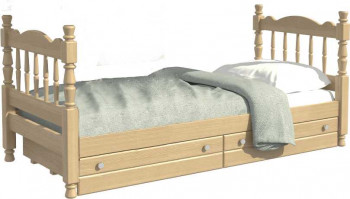 Кровать одинарная Аленка из массива сосны 800*1890 Сосна в Барабинске - barabinsk.mebel54.com | фото