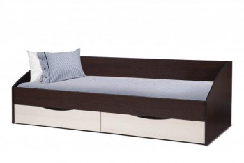 Кровать одинарная "Фея - 3" (симметричная) New (венге / вудлайн кремовый / ДВПО: белый) в Барабинске - barabinsk.mebel54.com | фото