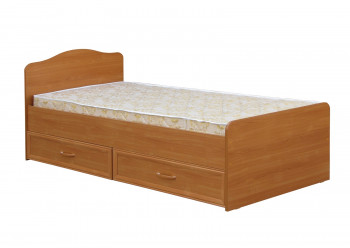 Кровать одинарная с ящиками 800-1 без матраса (круглые спинки) Вишня Оксфорд в Барабинске - barabinsk.mebel54.com | фото