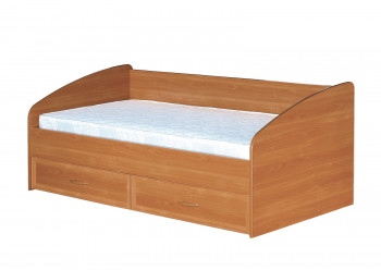 Кровать с ящиками с задней спинкой 900-1 без матраса Вишня Оксфорд в Барабинске - barabinsk.mebel54.com | фото