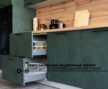 Кухня Фенис 3600 Палм Грин в Барабинске - barabinsk.mebel54.com | фото