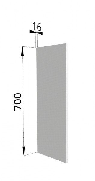 Панель торцевая (для шкафа верхнего высотой 700 мм) П Мелисса (Белый скин) в Барабинске - barabinsk.mebel54.com | фото