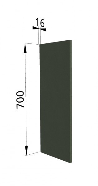 Панель торцевая П Квадро (для шкафа верхнего) Оливково-зеленый в Барабинске - barabinsk.mebel54.com | фото