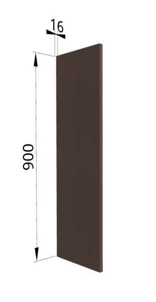 Панель торцевая ВП Квадро (для шкафа верхнего высокого) Шоколад кожа в Барабинске - barabinsk.mebel54.com | фото