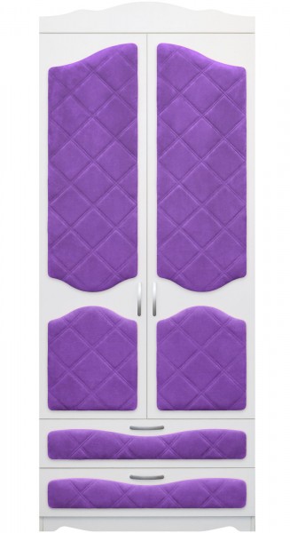 Шкаф 2-х створчатый с ящиками серии Иллюзия 32 Фиолетовый в Барабинске - barabinsk.mebel54.com | фото