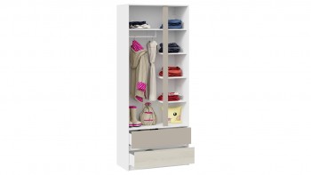 Шкаф для одежды комбинированный «Сканди» Дуб Гарден/Белый/Глиняный серый в Барабинске - barabinsk.mebel54.com | фото