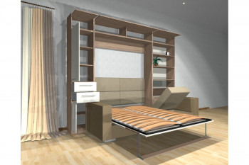 Шкаф-кровать с диваном Каролина в Барабинске - barabinsk.mebel54.com | фото