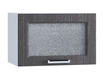Шкаф верхний горизонтальный со стеклом 500, ШВГС 500 (Клен серый/корпус белый) в Барабинске - barabinsk.mebel54.com | фото