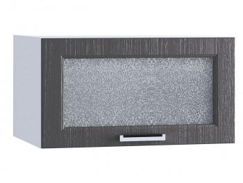 Шкаф верхний горизонтальный со стеклом 610, ШВГС 610 (Клен серый/корпус белый) в Барабинске - barabinsk.mebel54.com | фото